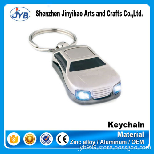 creative design plastic 3D car shape LED mini flashlight keychain